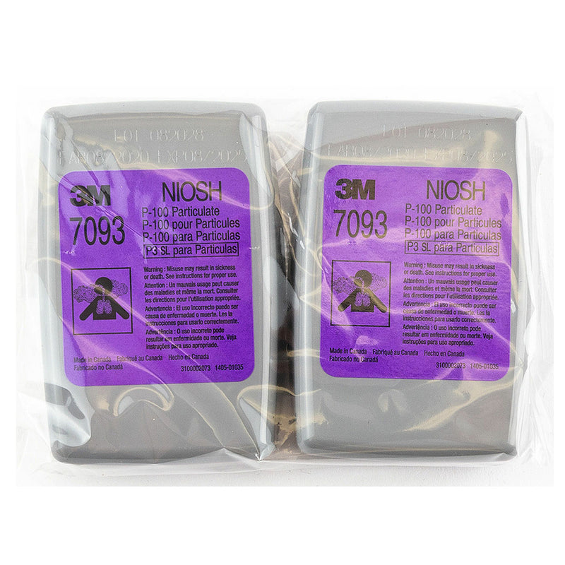 Túi 2 hộp phin lọc bụi P100 3M 7093 chuẩn kết nối Bayonet ( Ngàm xoay )