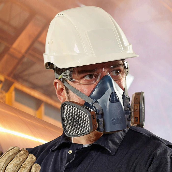 Mặt nạ phòng độc, 2 phin lọc 3M 7500 Series chuẩn kết nối Bayonet ( Ngàm xoay )