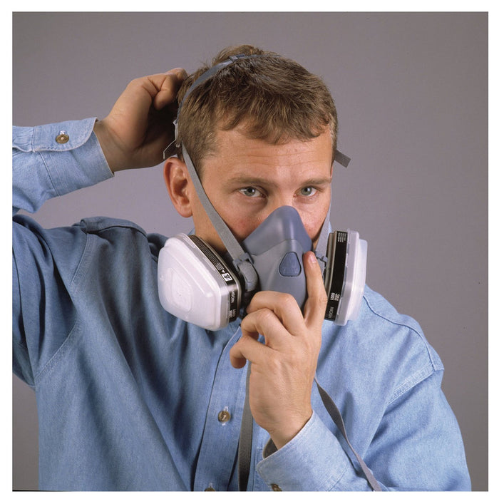 Mặt nạ phòng độc, 2 phin lọc 3M 7500 Series chuẩn kết nối Bayonet ( Ngàm xoay )