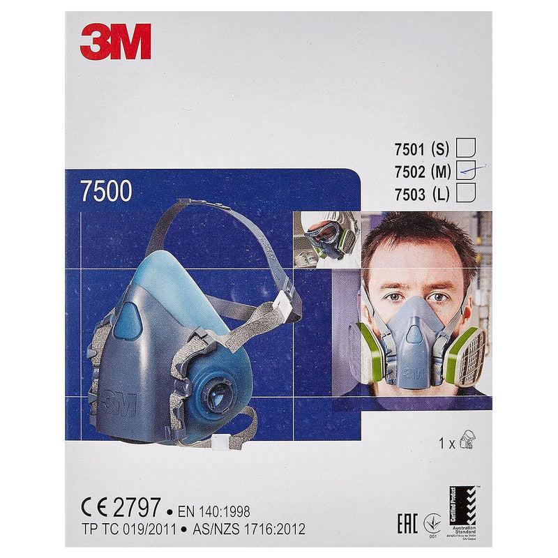 Mặt nạ phòng độc, 2 phin lọc 3M 7500 Series chuẩn kết nối Bayonet ( Ngàm xoay )