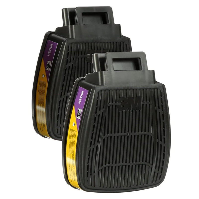 Túi 2 phin lọc khí hữu cơ, khí Axit và bụi hạt P100 3M Secure Click D80923 dùng cho mặt nạ phòng độc HF-800 Series