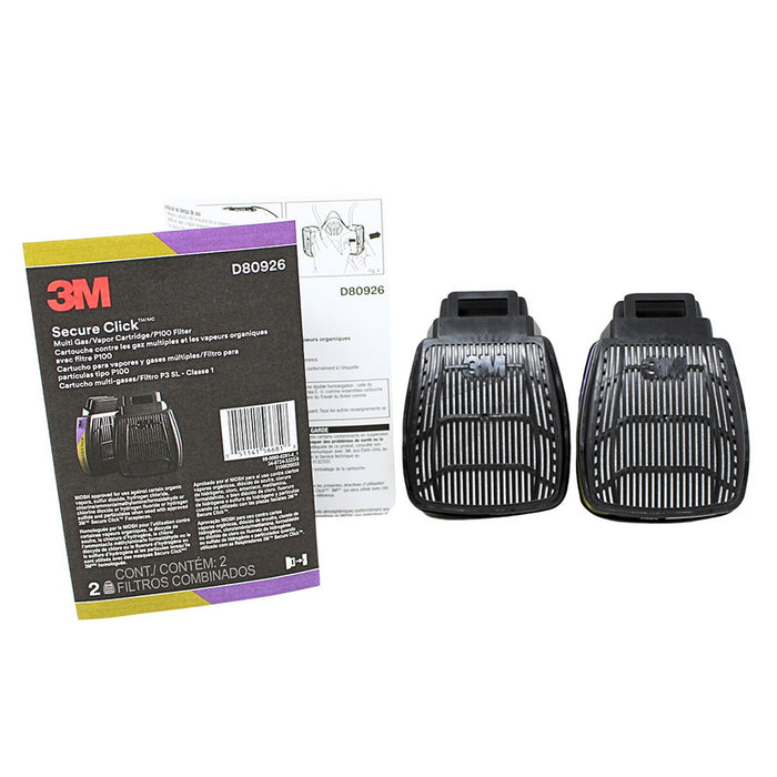 Túi 2 phin lọc đa năng 3M Secure Click D80926 dùng cho mặt nạ phòng độc HF-800 Series