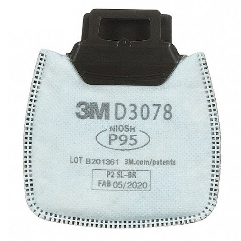 Túi 2 tấm lọc bụi P95 và hỗ trợ giảm mùi Axit mức thấp 3M Secure Click D3078 dùng cho mặt nạ phòng độc HF-800 Series