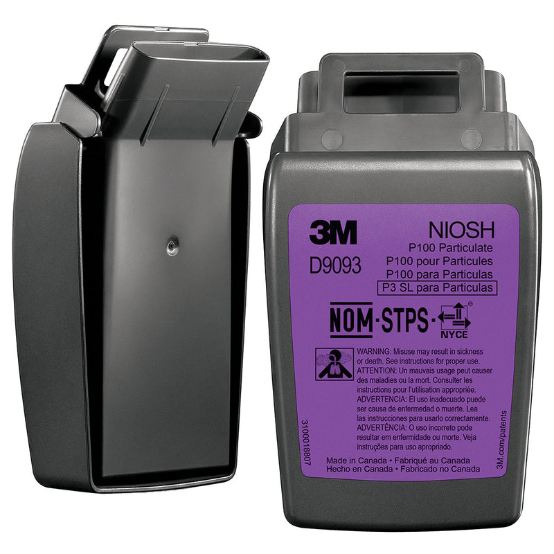 Túi 2 hộp phin lọc bụi P100 3M Secure Click D9093 dùng cho mặt nạ phòng độc HF-800 Series