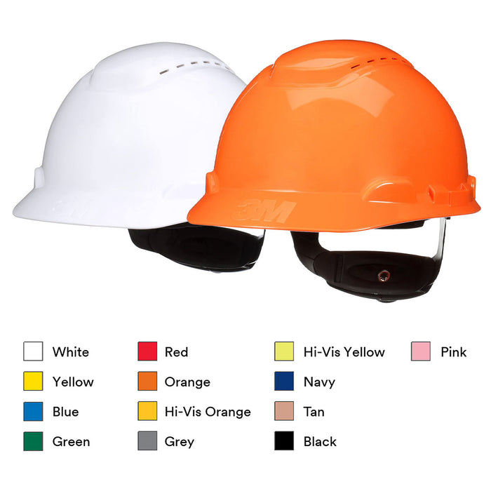 Nón bảo hộ 3M SecureFit H-700 Series có lỗ thoáng khí, công nghệ treo 4 điểm, cảm biến UVicator