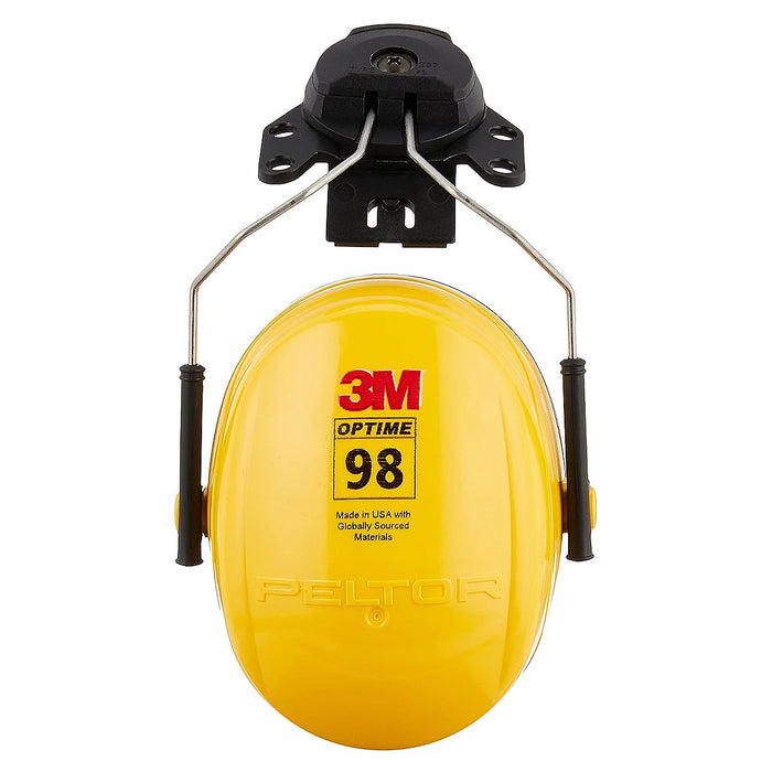 Chụp tai chống ồn, loại gắn với nón bảo hộ 3M PELTOR Optime 98 H9P3E khung đeo Inox