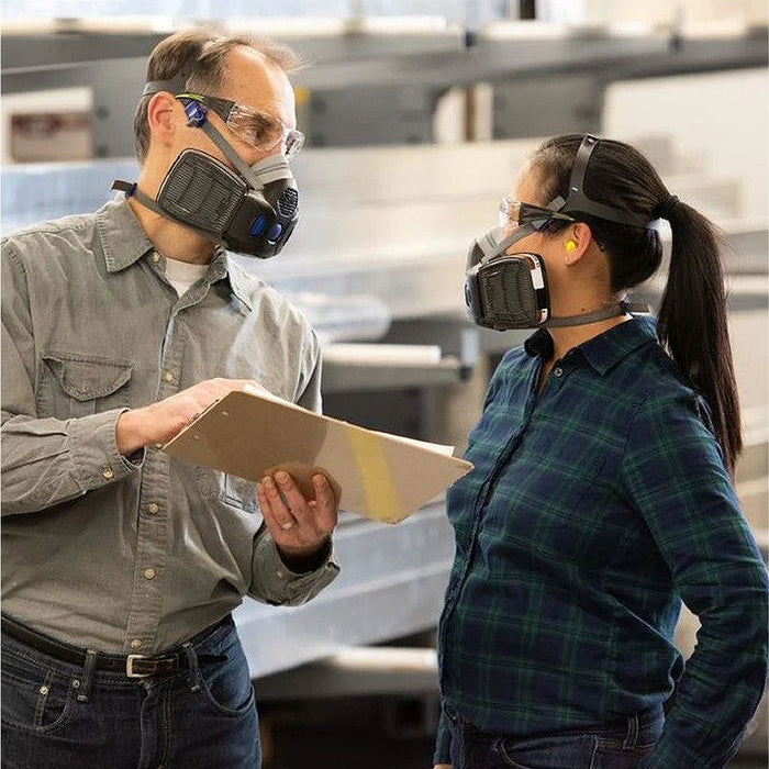 Mặt nạ phòng độc 2 phin lọc 3M Secure Click HF-800 Series chuẩn kết nối Secure Click ( Nhấn )