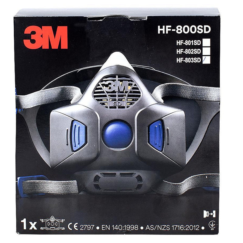 Mặt nạ phòng độc 2 phin lọc 3M Secure Click HF-800 Series chuẩn kết nối Secure Click ( Nhấn )