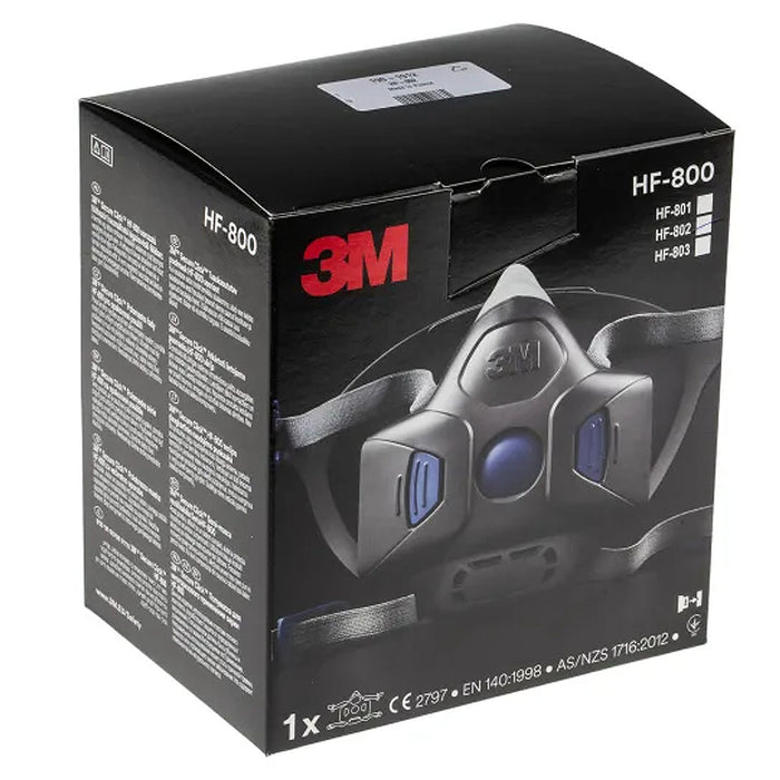 Mặt nạ phòng độc 2 phin lọc 3M Secure Click HF-800 Series chuẩn kết nối Secure Click ( Nhấn )