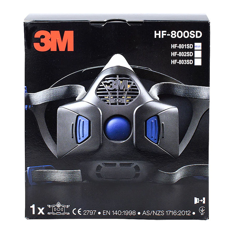 Mặt nạ phòng độc 2 phin lọc 3M Secure Click HF-800 Series chuẩn kết nối Secure Click ( Nhấn )