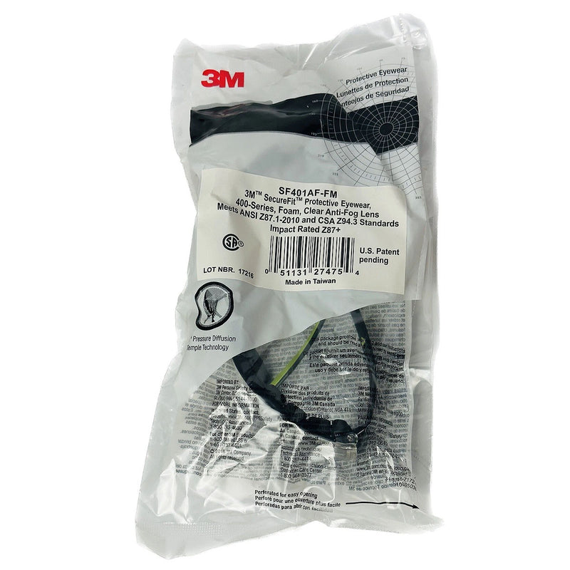 Kính bảo hộ 3M SecureFit 400 Series chống trầy xước, chống đọng sương