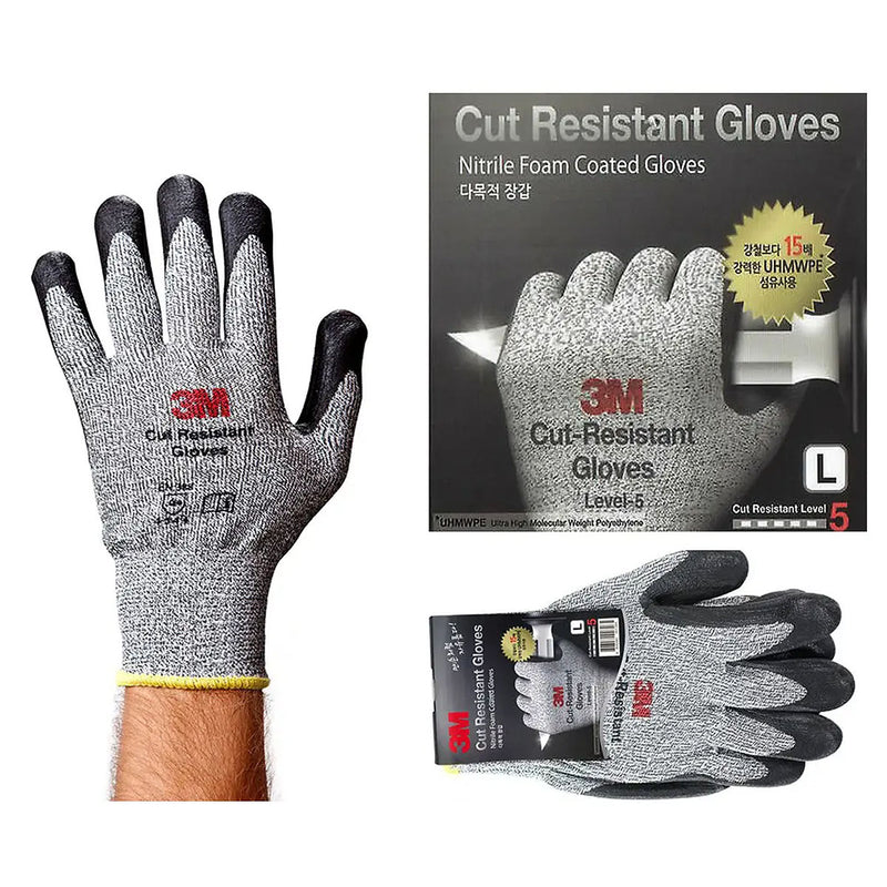 Găng tay bảo hộ chống cắt, cấp độ 5 3M SP5PU tiêu chuẩn EN388-4543