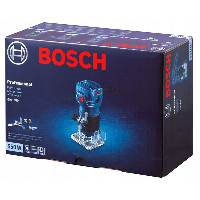 Máy phay Bosch GKF 550 Professional, công suất 550W, cốt 6mm - 6.35mm, mã số 06016A00K0