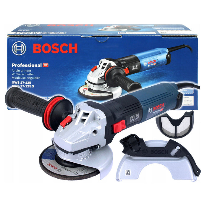 Máy mài góc Bosch GWS 17-125 S, đường kính lưỡi 125mm, công suất 1700W, có điều tốc, mã số 06017D0300