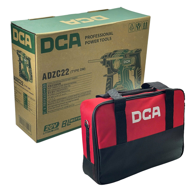 Máy Khoan Bê Tông Dùng Pin 20V động cơ không chổi than DCA ADZC22