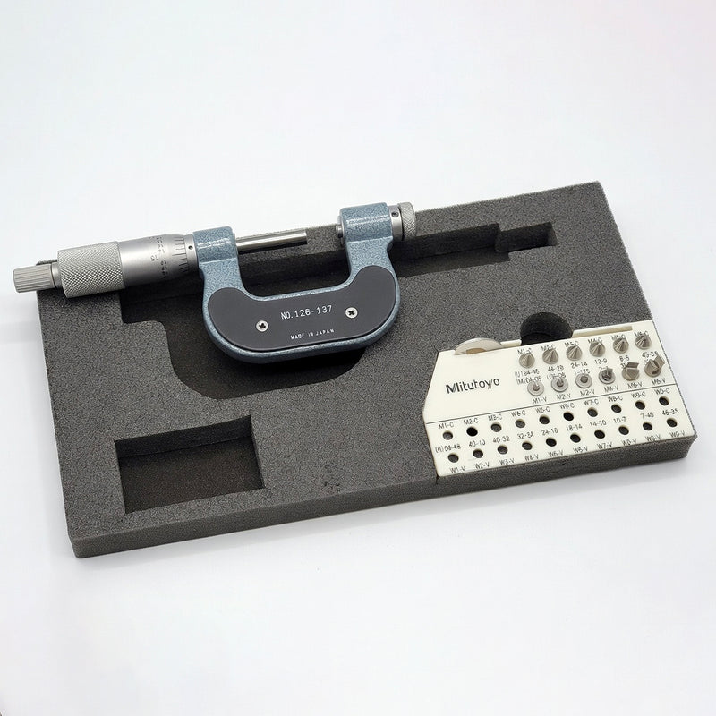 Panme Mitutoyo Series 126 - Screw Thread Micrometers, đo bước ren, có thể thay đầu đo