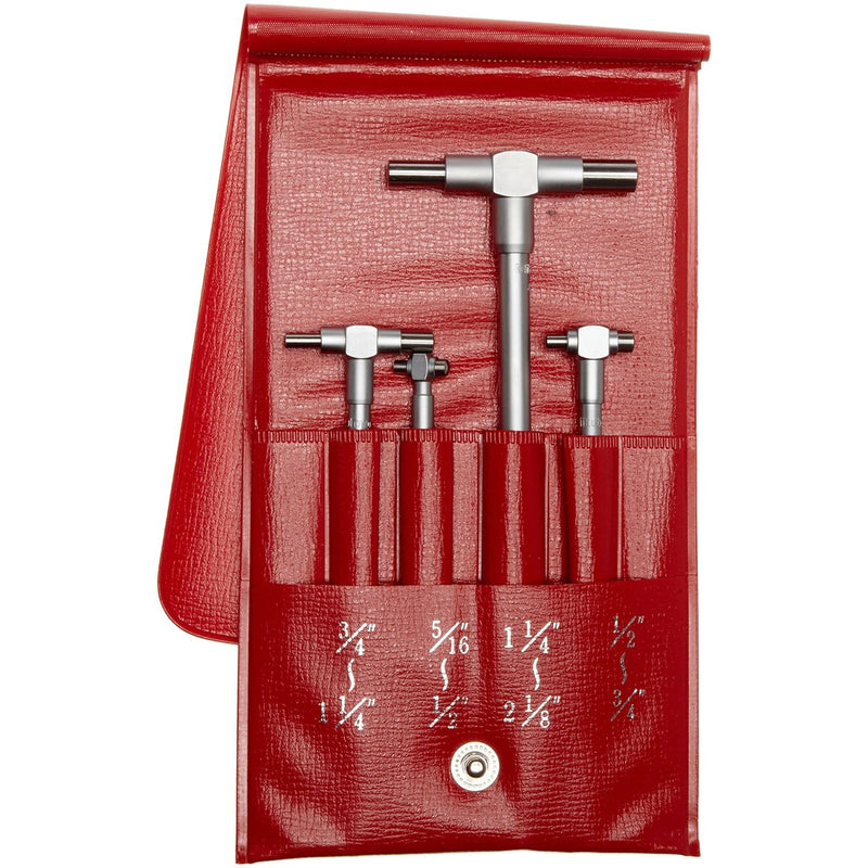 Bộ dưỡng đo lỗ 4 cây hệ Inch Mitutoyo Telescoping Gage Series 155, Mã số 155-907, đáp ứng dãy đo từ 0.313 in - 2.125 in