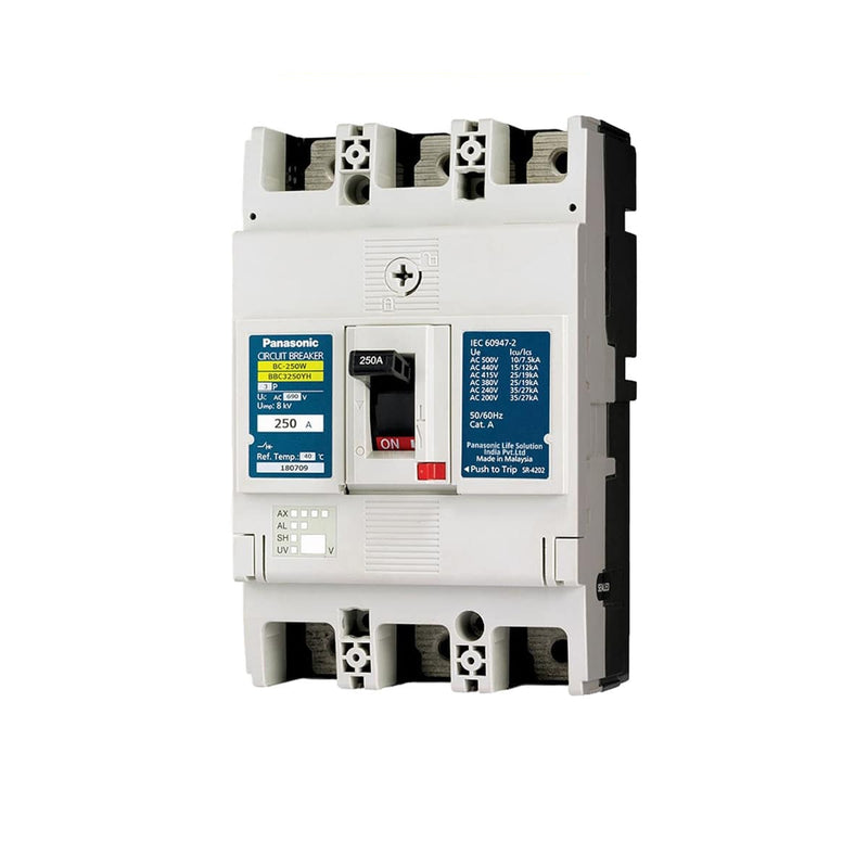 Cầu dao tự động dạng khối MCCB 3P Panasonic YH Series, tải danh định từ 63A ~ 800A, dòng cắt từ 10kA ~ 36kA