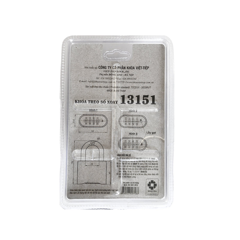 Ổ khoá số Việt tiệp, 4 cọc số