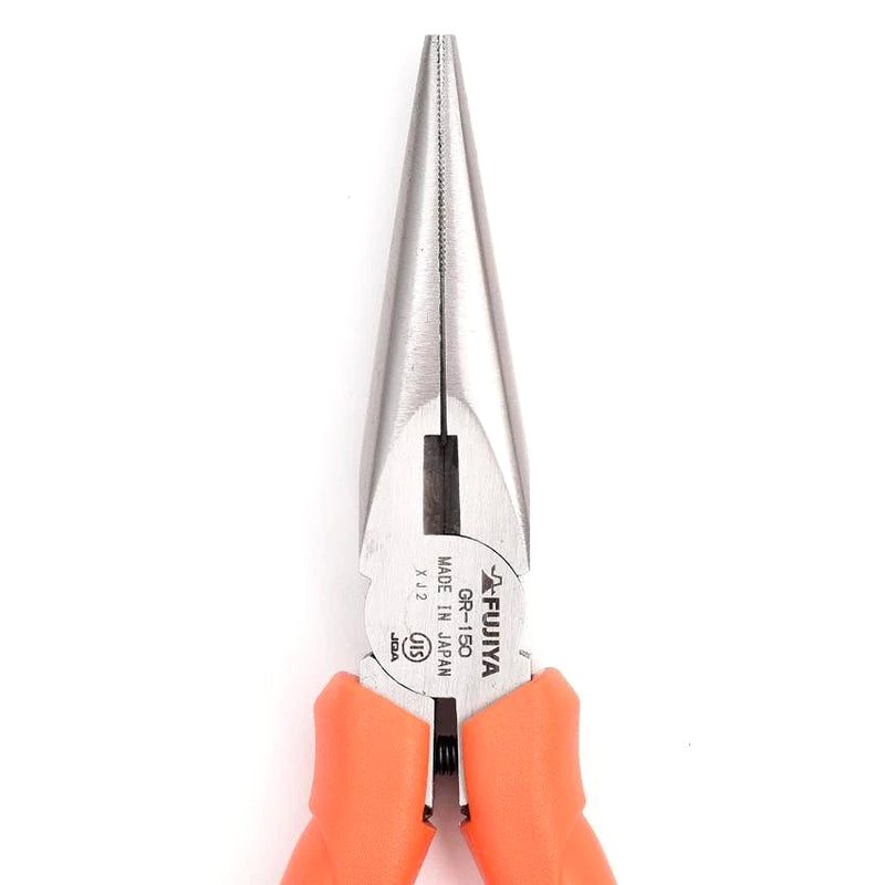 Kìm mũi nhọn, có lò xo trợ lực, hàm kẹp răng cưa Fujiya GR Series kích thước từ 125mm - 150mm