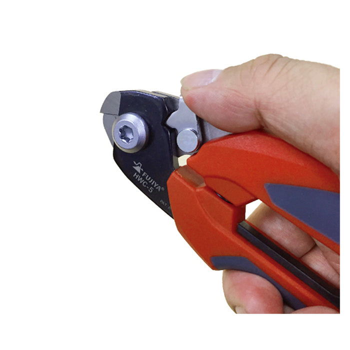 Kìm cắt cáp lưỡi kép có lò xo trợ lực Fujiya HWC-5, kích thước 180mm