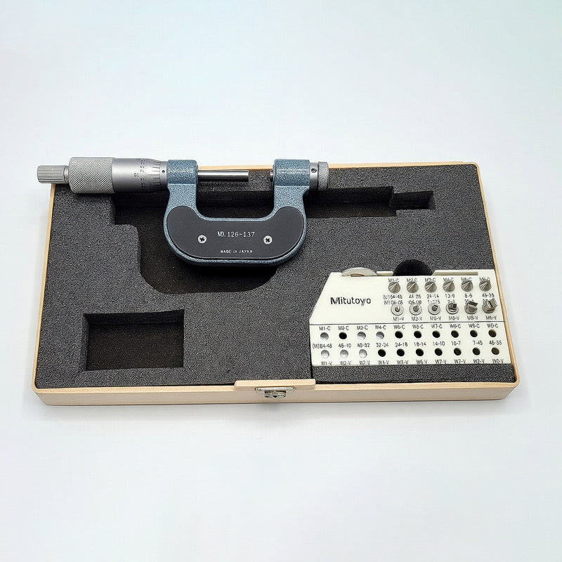 Panme Mitutoyo Series 126 - Screw Thread Micrometers, đo bước ren, có thể thay đầu đo