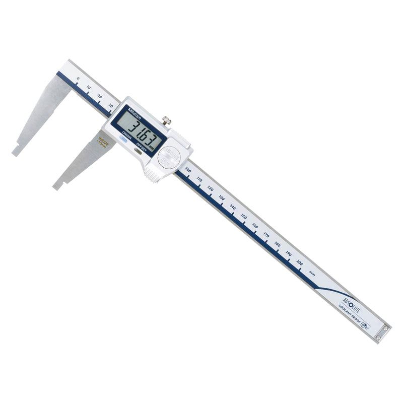 Thước kẹp điện tử Mitutoyo Absolute Digimatic Caliper Series 550 với hàm kẹp kiểu mỏ chim, chống nước, kháng dầu.