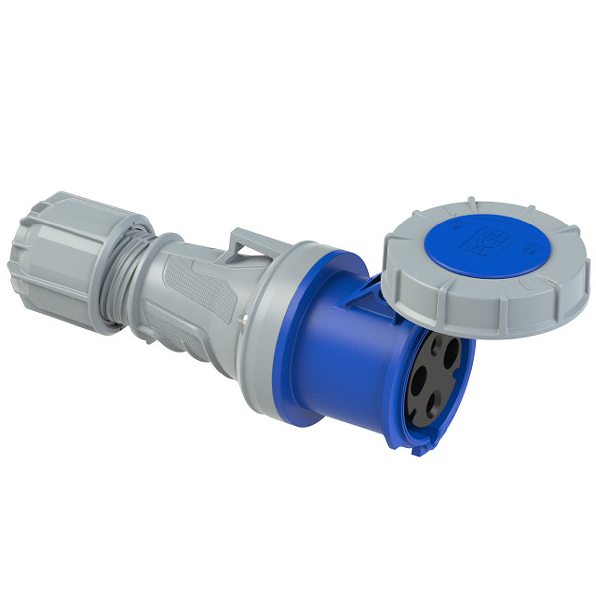 Ổ cắm công nghiệp PCE chịu tải cao từ 63A - 125A, 3 chân (2P+PE), điện áp 230V, đầu cái, kín nước chuẩn IP67