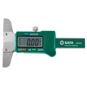 Thước đo độ sâu gai lốp điện tử SATA AE5945 dải đo 0-30mm bằng thép không gỉ inox có màn hình LCD màu xanh