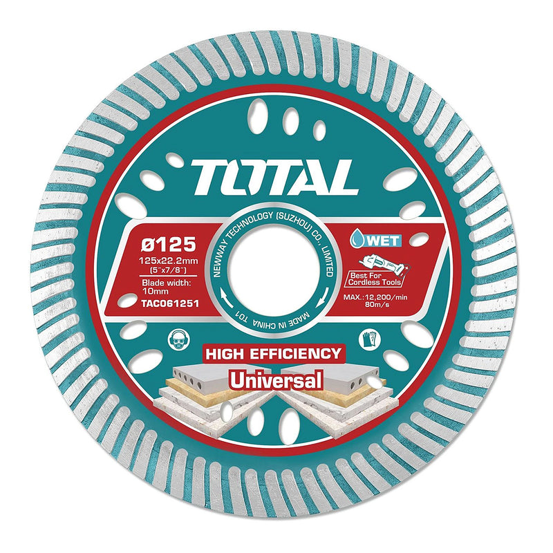 Lưỡi cắt gạch, đá loại siêu mỏng Total đường kính từ 105mm - 230mm, trục cốt 22.2mm
