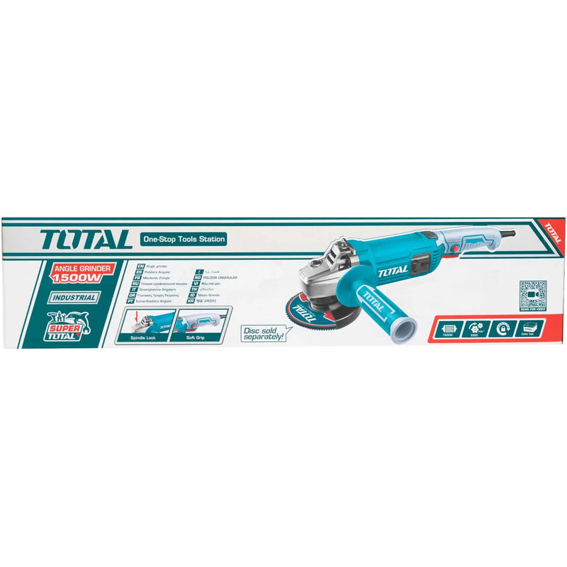Máy mài góc Total TG11512536 công suất 1500W, đường kính lưỡi 125mm, công tắc bóp