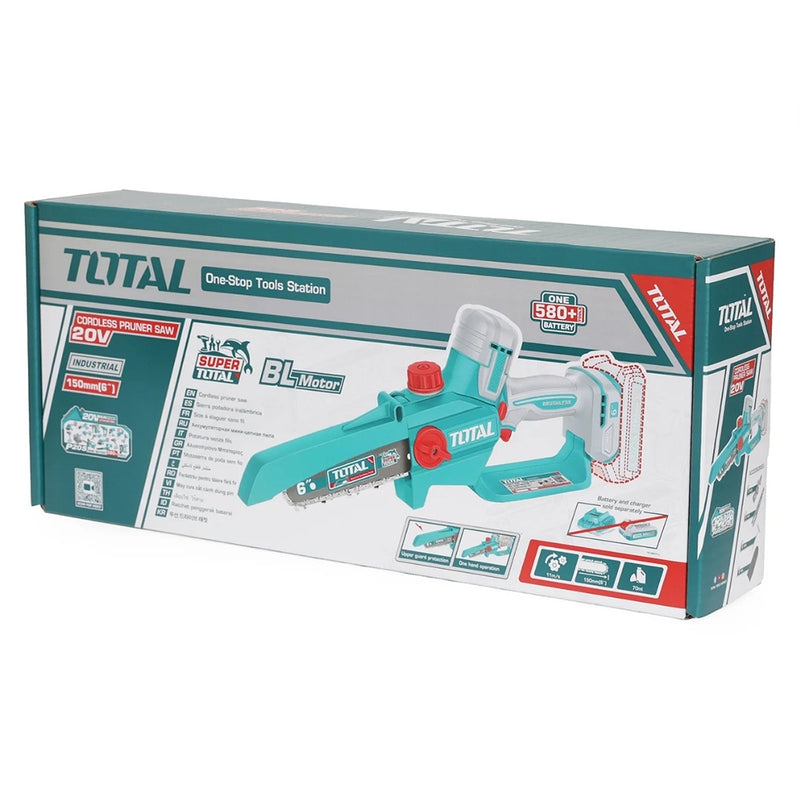 Máy cưa xích Total TGSLI2066 dùng Pin 20V, chiều dài lam 150mm