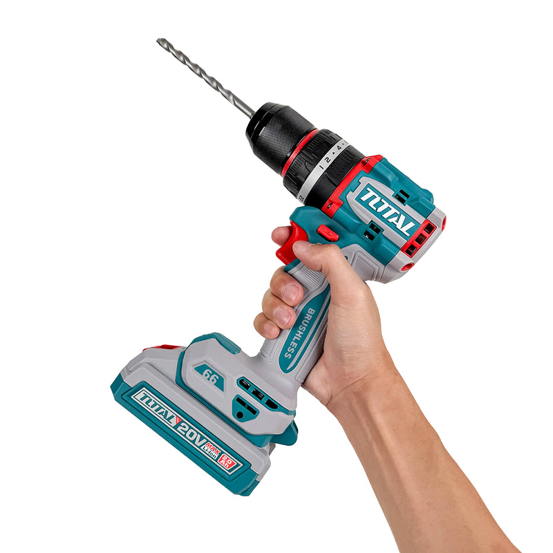 Bộ dụng cụ kèm máy khoan búa 166 chi tiết Total THKTHP41667