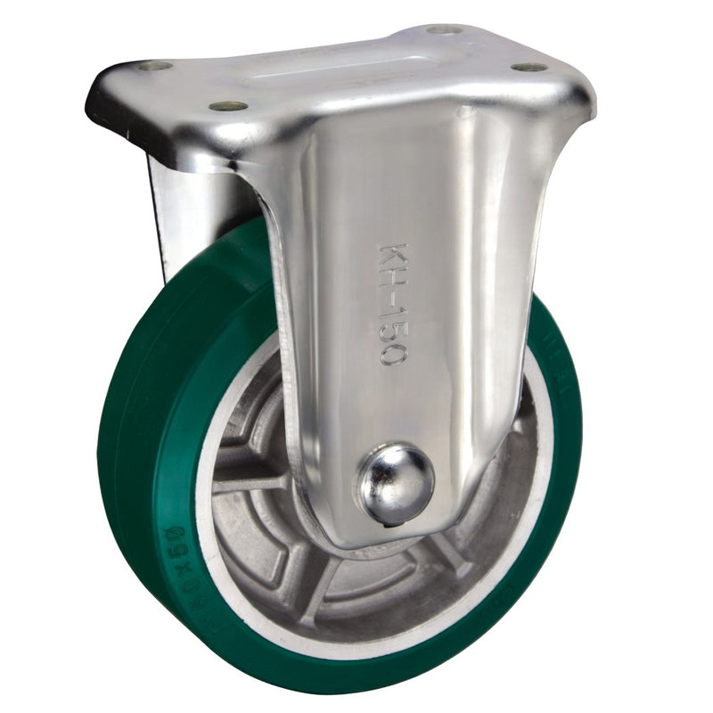 Bánh xe đẩy tải nặng, thân cao Ukai KH-Type cố định, không khóa bánh, đường kính từ 100mm - 200mm