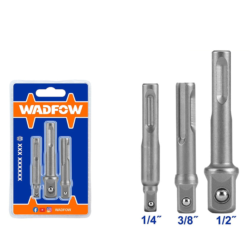 Bộ chuyển đổi cốt đầu tuýp 3 chi tiết Wadfow WSV4K03 đuôi gài SDS-Plus