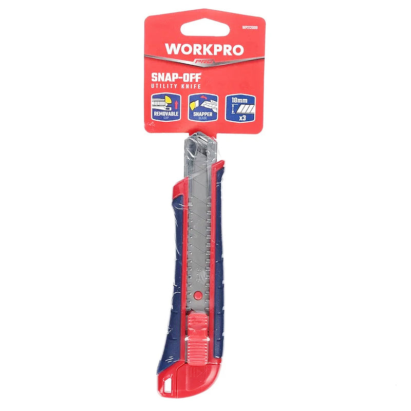 Dao rọc giấy, lưỡi thép SK5 Workpro WP212009 đường kính lưỡi 18mm