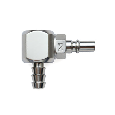 Đầu nối nhanh góc 90° Micro Cupla PHL-Type (Plug) MC-04PHL chất liệu đồng, kiểu đuôi gai nối ống mềm
