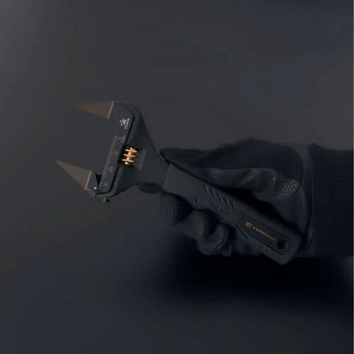 Mỏ lết điều chỉnh đầu mỏng Fujiya Kurokin-Series, kích thước từ 166mm ~ 214mm, độ mở ngàm từ 0 ~ 34mm. Tiêu chuẩn RoHS