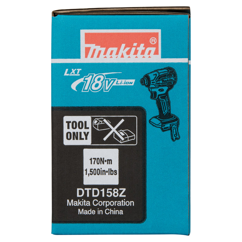 Máy vặn vít Makita DTD158 dùng Pin 18V LXT, đuôi lục giác 6.35mm (1/4 inch)