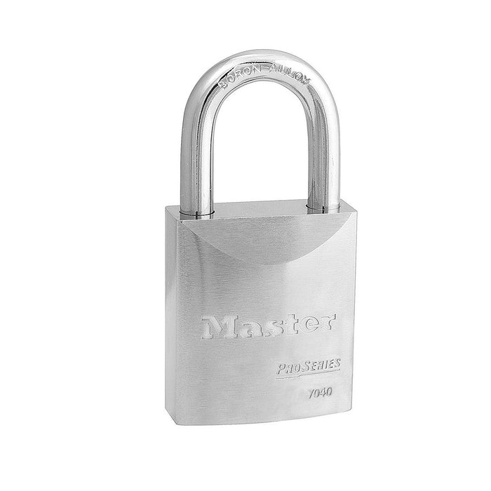 Ổ khóa treo Master Lock 7040 4KEY cao cấp, thân khóa bằng thép nguyên khối mạ chrome 44mm