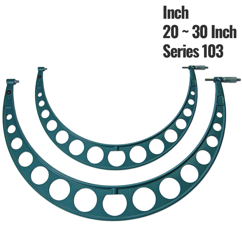 Panme đo ngoài Mitutoyo Series 103 hệ Inch, Nhóm dãy đo từ 20 - 30 Inch