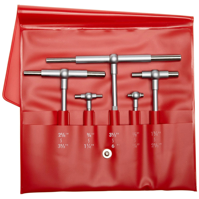 Bộ dưỡng đo lỗ 5 cây hệ Inch Mitutoyo Telescoping Gage Series 155, Mã số 155-904, đáp ứng dãy đo từ 0.5 in - 6 in