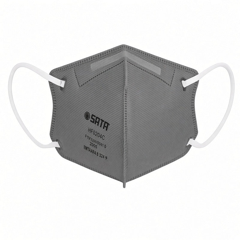 Khẩu trang y tế than hoạt tính KN95 SATA HF0204C lọc khí độc, thiết kế 3D ôm mặt.
