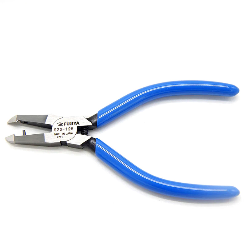 Kìm cắt nhựa nghiêng 34 độ Fujiya 920-125 125mm, lưỡi cắt chuyên dụng góc hẹp, cán nhựa cam có lò xo trợ lực.