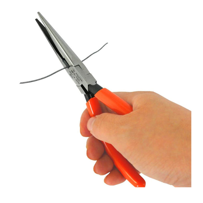 Kìm nhọn mũi dài mini có lò xo trợ lực Fujiya MP6-150 kích thước 150mm. Tiêu chuẩn RoHS