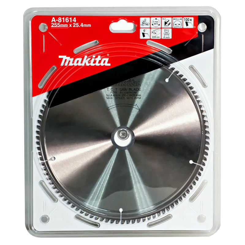Lưỡi cưa nhôm TCT Makita đường kính 255mm, kiểu răng ATB, lỗ cốt 25.4mm