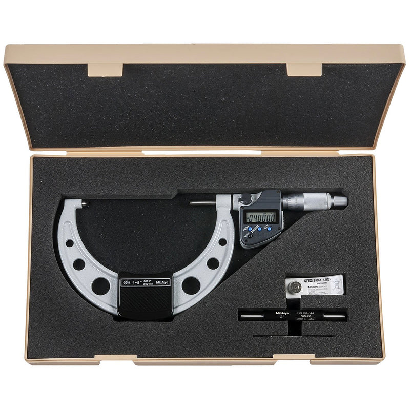 Panme điện tử đo ngoài Mitutoyo Series 293 - Coolant Proof, Dãy đo 100mm - 300mm (4 inch - 12 inch). Có cổng SPC xuất dữ liệu.  Ratchet-stop