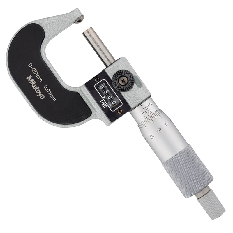 Panme Mitutoyo 295-115 đo thành ống 0-25mm, bộ đếm số cơ, độ chính xác cao.