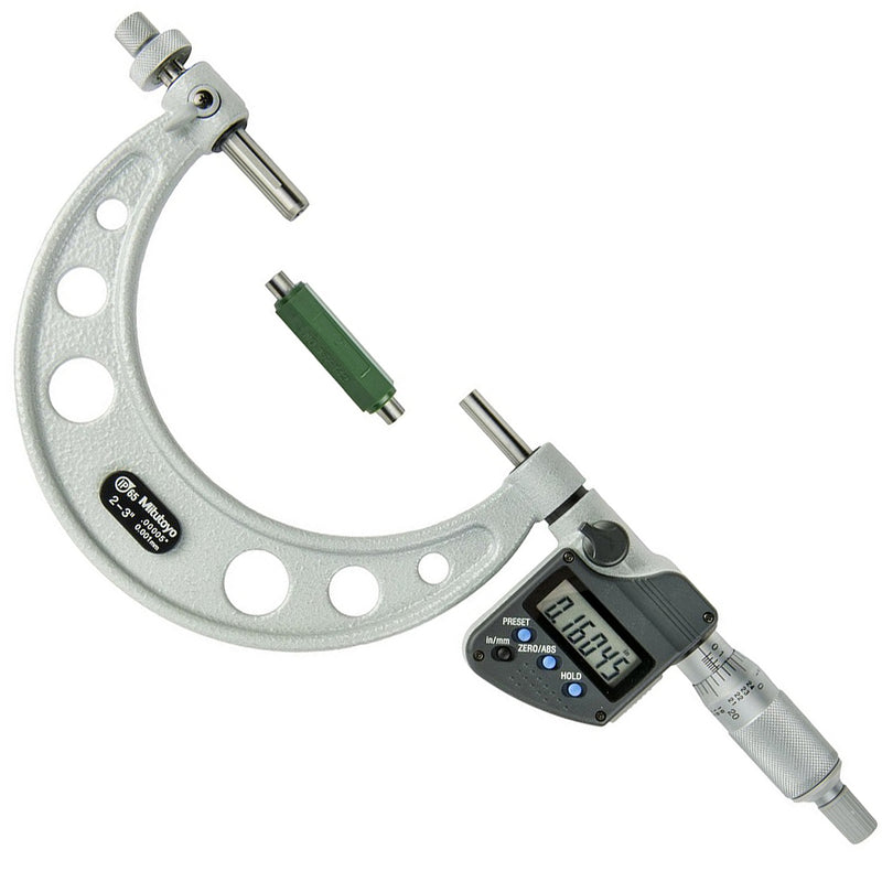 Panme điện tử Mitutoyo Series 324 - Gear Tooth Micrometers. Hàm kẹp đầu bi đo bánh răng. Có cổng SPC xuất dữ liệu