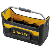 Túi đựng dụng cụ 16 inch Stanley 1-96-182 dạng mở vải 600D đáy nhựa cứng tay cầm nhôm bọc mềm
